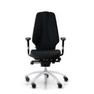RH Logic 400 Ergonomischer Bürostuhl – Schwarz mit silbernem Gestell thumbnail