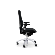RH Logic 400 Ergonomischer Bürostuhl XL – Schwarz mit silbernem Gestell thumbnail