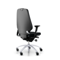 RH Logic 400 Ergonomischer Bürostuhl XL – Schwarz mit silbernem Gestell thumbnail