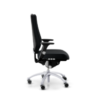 RH Logic 400 Elite 24-Stunden-Bürostuhl XL – Schwarz mit silbernem Gestell thumbnail