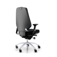 RH Logic 400 Elite 24-Stunden-Bürostuhl XL – Schwarz mit silbernem Gestell thumbnail