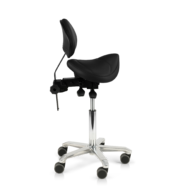 Score Amazone Ergonomische Zadelkruk met Rugleuning – Stamskin Zwart thumbnail