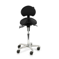 Score Amazone Ergonomische Zadelkruk met Rugleuning – Stamskin Zwart thumbnail
