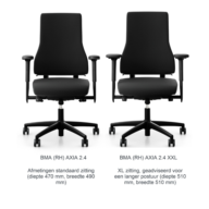 BMA Axia 2.4 RH Ergonomische Bürostuhl XXL – Schwarz thumbnail