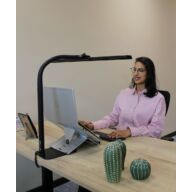 Broadwing TLC 9100 berührungslose LED Schreibtischlampe schwarz thumbnail