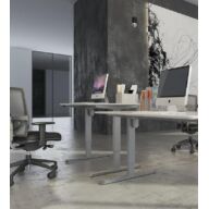 Conset 501-33 Elektrisch Höhenverstellbares Schreibtischgestell silbergrau thumbnail
