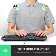 Delux Split ergonomisch toetsenbord QWERTY - Draadloos thumbnail