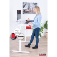 EasyDesk 703 Elektrischer Sitz-Steh-Schreibtisch 120 cm weiß thumbnail