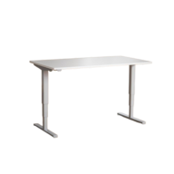 Ergo2Move 1M Elektrischer Sitz-Steh-Schreibtisch silber | Inkl. weißer Tischplatte: 120 x 80 cm thumbnail