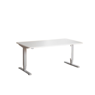 Ergo2Move 1M Elektrischer Sitz-Steh-Schreibtisch silber | Inkl. weißer Tischplatte: 120 x 80 cm thumbnail