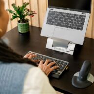 ErgoSlide Kompakt Tastatur US Grau/Schwarz thumbnail