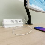 Filex Power Desk Up 2.0 - 2x 230V met USB A+C - Wit thumbnail