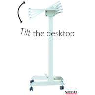 Table pour ordinateur portable | Soleil Flex | EasyDesk Flex Pro | Blanc | Dimensions du plan de travail : 60 x 52 cm thumbnail