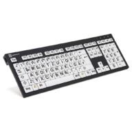 Nero XL Tastatur mit großen Buchstaben schwarz/weiß Azerty thumbnail