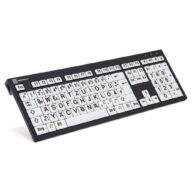 Nero XL Tastatur mit großen Buchstaben schwarz/weiß UK thumbnail
