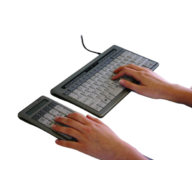 S-Board Set Mini-Tastatur links BE Azerty silber thumbnail
