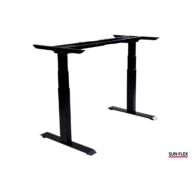 SUN-FLEX®EASYDESK ADAPT VI escritorio sit-stand marco negro tablero de abedul 120x80 cm thumbnail