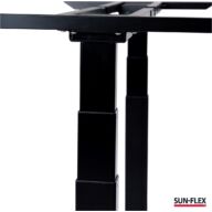 SUN-FLEX®EASYDESK ADAPT VI escritorio sit-stand marco negro tablero de abedul 120x80 cm thumbnail