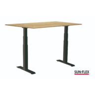 SUN-FLEX® EASYDESK ADAPT VI Schreibtisch 120x80 – Schwarz/Birke thumbnail