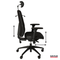 Silla de oficina ergonómica SUN-FLEX®HB negro thumbnail
