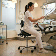 Tabouret ergonomique Score Jumper avec dossier – Stamskin Noir thumbnail