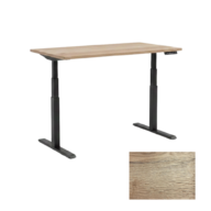 SteelForce Pro 470 SLS Zit-Sta Bureau Zwart met Natuur Eiken Bureaublad 120×80 cm thumbnail