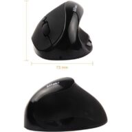 6D Mini vertikale Maus rechtshändig kabellos schwarz thumbnail