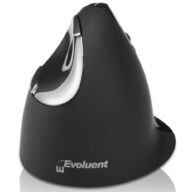 Mysz pionowa | Evoluent 4 | Czarna | Srebrna | Bluetooth | Przystosowana do Maca | Dla praworęcznych thumbnail