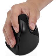 Mysz pionowa | Evoluent 4 | Czarna | Srebrna | Bluetooth | Przystosowana do Maca | Dla praworęcznych thumbnail