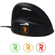 Vertical mouse | R-Go | HE Break | Large | Black | Silver | Wired | Right-handed thumbnail