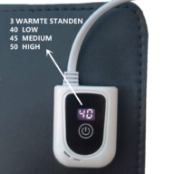 QH Verwarmde bureau-onderlegger 40 × 80 cm – Zwart thumbnail