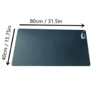 QH Verwarmde bureau-onderlegger 40 × 80 cm – Zwart thumbnail