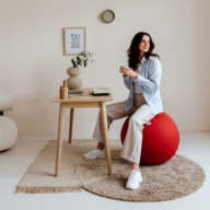 Vluv BOL LEIV Zitbal 60–65 cm – Ruby Red thumbnail