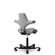 HÅG Capisco 8106 - Cura Loop (Gabriel) - Gerecycled Polyester - CLP60110 Light grey - Framekleur - Zwart - Gasveer - 200 mm (Zithoogte 46-64cm) - Vloercontact - Harde wielen t.b.v. zachte vloeren - Voetenring - Nee, geen voetenring - Voetster - Nee, vo... thumbnail