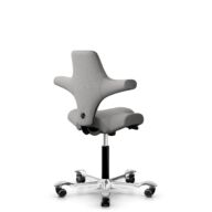HÅG Capisco 8106 - Cura Loop (Gabriel) - Recycled Polyester - CLP60110 Light grey - Black - 200 mm (seat height 46-64cm) - Hard castors for soft floors thumbnail