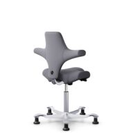 HÅG Capisco 8106 - Xtreme (Camira) - Recycled Polyester - EXR081 - Grey - Silver - 265 mm (seat height 53-79cm) - Glides thumbnail