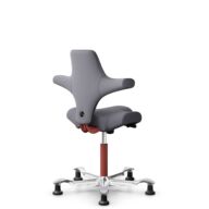 HÅG Capisco 8106 - Xtreme (Camira) - Recyceltes Polyester - EXR081 - Grey - Blush Rose - 265 mm (Sitzhöhe 53-79cm) - Bodengleiter thumbnail