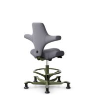 HÅG Capisco 8106 - Xtreme (Camira) - Recycled Polyester - EXR081 - Grey - Moss Grey - 200 mm (seat height 46-64cm) - Glides thumbnail