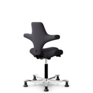 HÅG Capisco 8106 - Xtreme (Camira) - Polyester recyclé - EXR145 - Charcoal - Noir - 265 mm (hauteur d’assise 53–79 cm) - Patins thumbnail