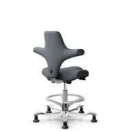 HÅG Capisco 8106 - Select (Gabriel) - Laine / Polyamide - SC60003 - Grey - Argent - 200 mm (hauteur d’assise 46–64 cm) - Patins thumbnail