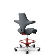 HÅG Capisco 8106 - Select (Gabriel) - Laine / Polyamide - SC60003 - Grey - Blush Rose - 265 mm (hauteur d’assise 53–79 cm) - Roues dures pour sols souples thumbnail