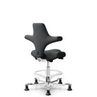 HÅG Capisco 8106 - Select (Gabriel) - Laine / Polyamide - SC60051 - Charcoal - Blanc - 265 mm (hauteur d’assise 53–79 cm) - Patins thumbnail