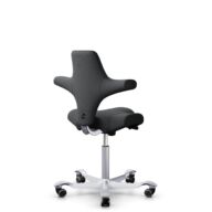 HÅG Capisco 8106 - Select (Gabriel) - Lana / Poliamida - SC60051 - Charcoal - Silver - 150mm (seat height 40–55cm) - Soft castors for hard floors thumbnail