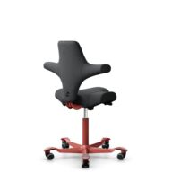 HÅG Capisco 8106 - Select (Gabriel) - Wool / Polyamide - SC60051 - Charcoal - Blush Rose - 265 mm (seat height 53-79cm) - Hard castors for soft floors thumbnail