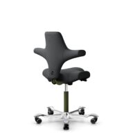 HÅG Capisco 8106 - Select (Gabriel) - Wol / Polyamide - SC60051 - Charcoal - Moss Grey - 150mm - Zachte wielen t.b.v. harde vloeren thumbnail