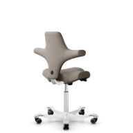 HÅG Capisco 8106 - Select (Gabriel) - Wool / Polyamide - SC60129 - Beige - White - 265 mm (seat height 53-79cm) - Hard castors for soft floors thumbnail