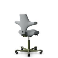 HÅG Capisco 8106 - Select (Gabriel) - Laine / Polyamide - SC60131 - Light ash grey - Moss Grey - 265 mm (hauteur d’assise 53–79 cm) - Roues dures pour sols souples thumbnail