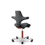 HÅG Capisco 8106 - Select (Gabriel) - Laine / Polyamide - SC60134 Dark Grey - Blush Rose - 200 mm (hauteur d’assise 46–64 cm) - Roues dures pour sols souples thumbnail
