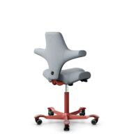 HÅG Capisco 8106 - Select (Gabriel) - Wol / Polyamide - SC60139 - Light grey - Zwart - 200 mm (Zithoogte 46-64mm) - Zachte wielen t.b.v. harde vloeren thumbnail