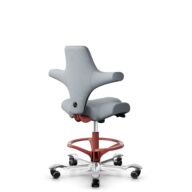 HÅG Capisco 8106 - Select (Gabriel) - Wool / Polyamide - SC60139 - Light grey - Black - 200 mm (seat height 46-64cm) - Soft castors for hard floors thumbnail